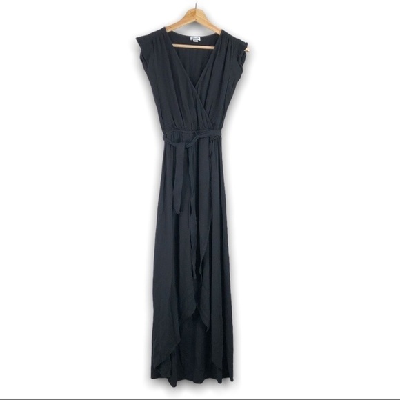 Splendid - Black Stella Faux-Wrap Dress - X Small - Picture 9 of 9